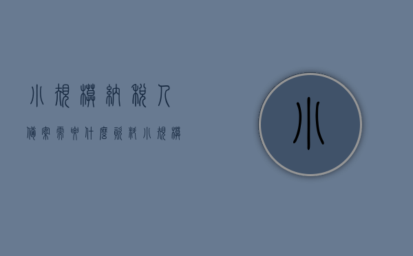 小规模纳税人备案需要什么资料（小规模纳税人税务登记备案内容），小规模纳税人备案所需资料及税务登记备案内容概述，小规模纳税人备案资料与税务登记备案内容概述，小规模纳税人备案资料与税务登记备案内容详解，所需资料及概述