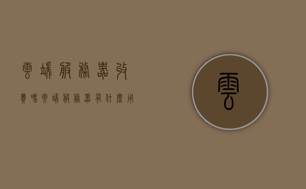 云端服务器收费吗（云端服务器有什么用），云端服务器的费用及使用功能解析，云端服务器的费用与功能解析，是否收费？有什么用？，云端服务器的费用与功能解析，收费与否及实用功能探讨