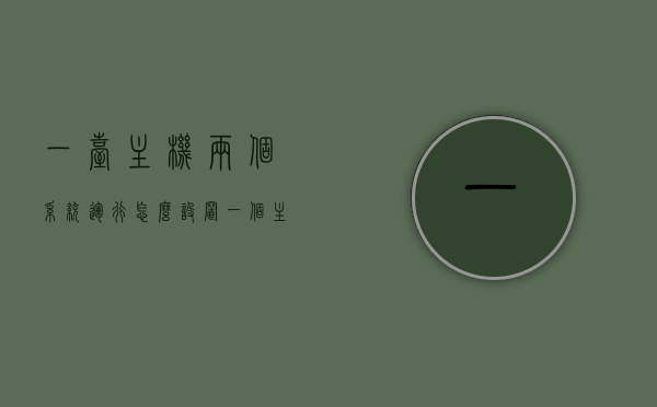 一台主机两个系统运行怎么设置（一个主机两个系统怎么切换），一台主机实现双系统切换的设置指南，一台主机双系统切换设置指南，轻松实现两个系统的运行与切换，一台主机双系统切换设置教程，轻松实现两个系统的运行与切换