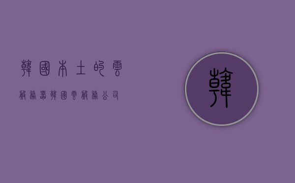 韩国本土的云服务器（韩国云服务公司），韩国本土云服务器概览，探究韩国云服务公司的发展，韩国云服务公司的崛起与本土云服务器概览