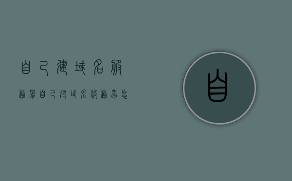 自己建域名服务器（自己建域名服务器怎么建），如何建立自己的域名服务器，一步步指南，建立自己的域名服务器，详细步骤指南，建立自己的域名服务器，详细步骤指南与操作教程，建立自己的域名服务器，详细步骤指南与操作教程 第1张