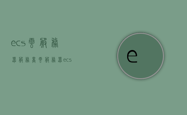 ecs云服务器服务商（云服务器ecs是什么服务），云服务器ECS服务解析，服务商介绍与功能概述
