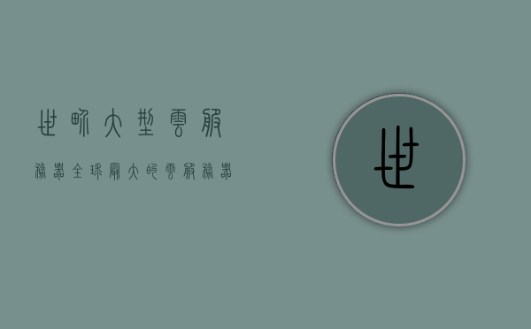 世界大型云服务器（全球最大的云服务器），全球领先的大型云服务器概览