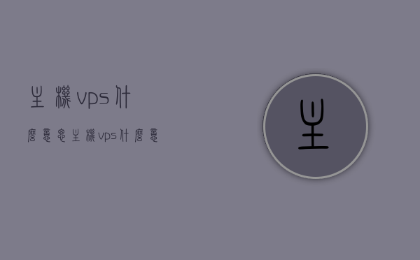 主机vps什么意思（主机vps什么意思啊），主机VPS的含义解析