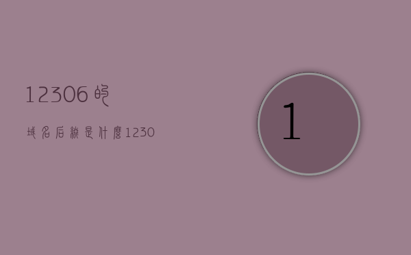 12306的域名后缀是什么（12306的域名后缀是什么），关于12306域名后缀解析的探讨，关于12306域名后缀解析的探讨，后缀是什么？
