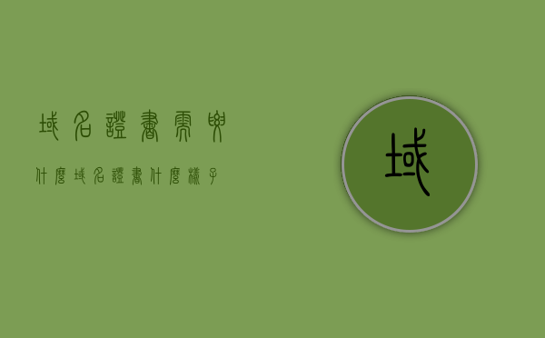 域名证书需要什么（域名证书什么样子），关于域名证书，所需材料及其外观样式，关于域名证书的所需材料及其外观样式介绍