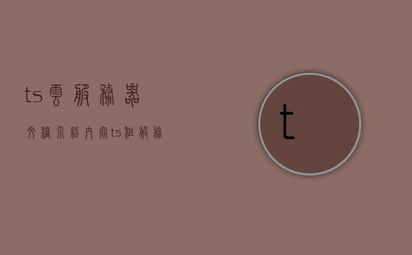 ts云服务器文档介绍内容（ts租服务器），TS云服务器文档介绍及租赁指南