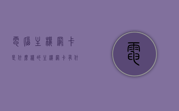 电脑主机网卡是什么样的（主机网卡有什么用），电脑主机网卡解析，功能与应用介绍