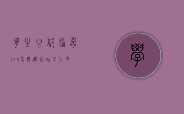 学生云服务器ecs怎么建网站（学生云服务器ecs怎么建网站的），学生云服务器ECS建站全攻略，从零开始创建网站的步骤指南
