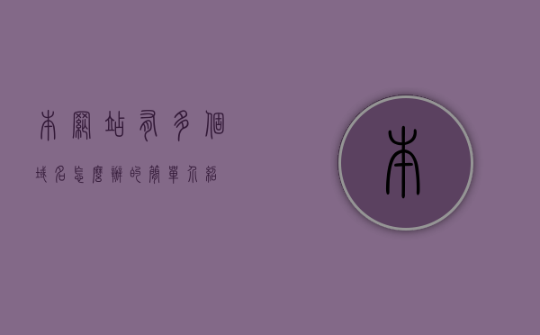 本网站有多个域名怎么办的简单介绍，多域名的网站管理与策略简介，多域名网站管理与策略简介，一站式指南