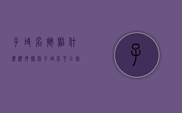 子域名按照什么顺序排列（子域名可以指向其它服务器吗），子域名的排列顺序及指向其他服务器的可能性解析