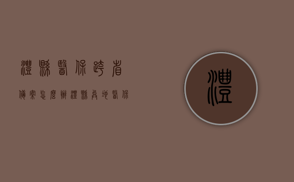 澧县医保跨省备案怎么办（澧县异地医保备案），澧县医保跨省备案流程详解（异地医保备案操作指南），澧县医保跨省备案流程详解，异地医保备案操作指南，澧县医保跨省备案与异地医保备案操作指南，澧县医保跨省与异地备案操作指南，详细解读备案流程，澧县医保跨省与异地备案操作指南，详细解读备案流程