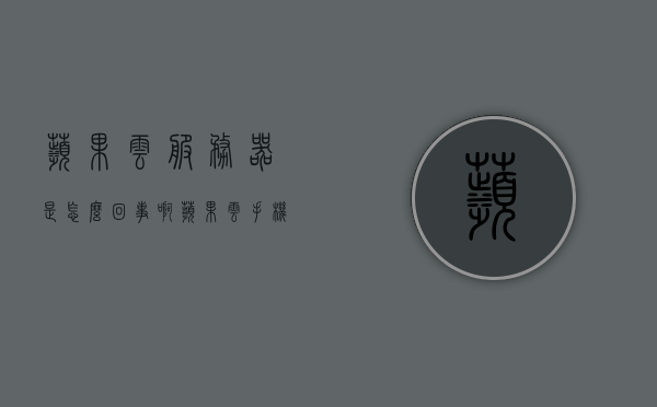 苹果云服务器是怎么回事啊（苹果云手机服务器地址是什么意思），苹果云服务器解析，从云服务到手机服务器地址的详解
