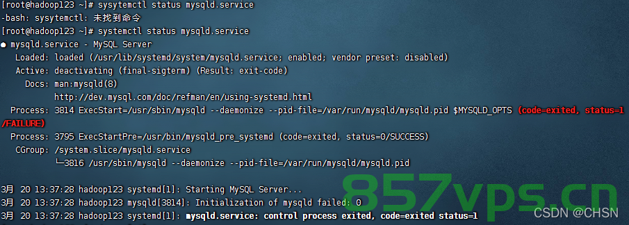 解决Ubuntu20.04启动MySQL报错（Job for mysql.service failed because the control process exited with error），解决Ubuntu 20.04启动MySQL报错问题，控制进程退出错误导致mysql服务失败启动