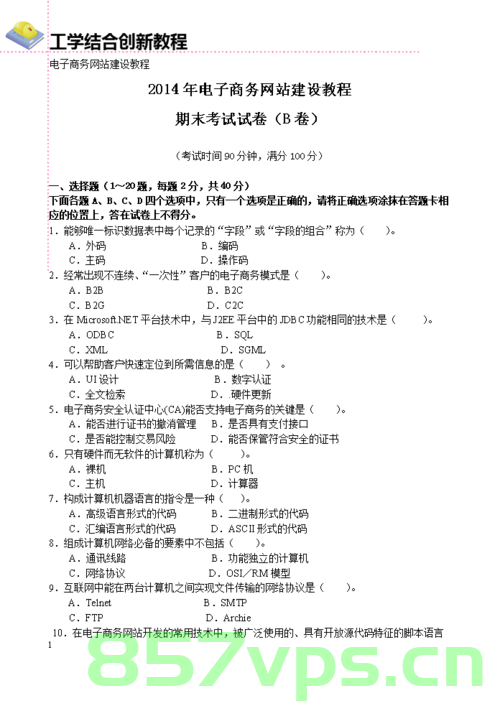 建设电子网站试卷（网站建设考试），网站建设考试之电子网站试卷概述，网站建设考试概览，电子网站试卷解析与指南