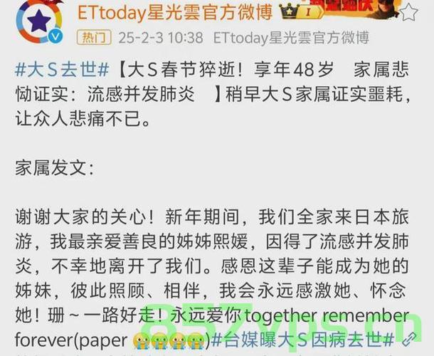 小S罕见发声谈姐姐猝逝，悲痛中的坚强与心声智能免费问答EasyAI m.857vps.cn，小S罕见发声谈姐姐猝逝，悲痛中的坚强与心声揭秘免费问答EasyAI平台，小S罕见发声谈姐姐猝逝，悲痛中的坚强心声与免费问答揭秘EasyAI平台 第2张