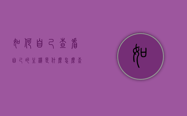 如何自己查看自己的主机是什么（怎么查看主机是什么牌子的），如何查询主机品牌及型号？，如何查看主机品牌及型号，详细指南，详细指南，如何查看主机品牌及型号，查询主机品牌方法与步骤解析 第1张