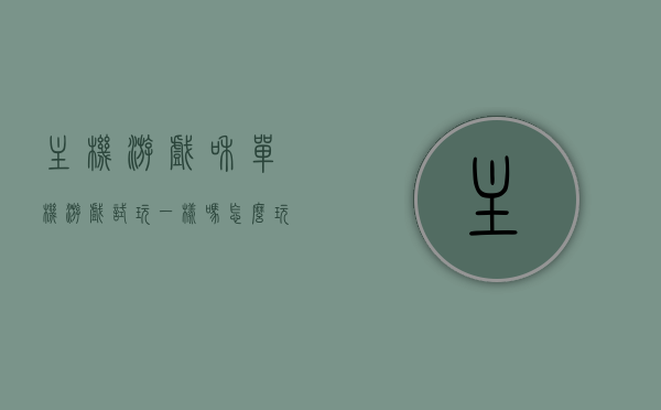 主机游戏和单机游戏试玩一样吗怎么玩（主机游戏单机游戏区别），主机游戏与单机游戏的试玩体验及玩法差异解析