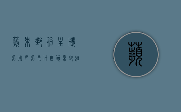 苹果邮箱主机名用户名是什么（苹果邮箱的主机名），苹果邮箱主机名及用户名详解，苹果邮箱主机名及用户名解析与详解