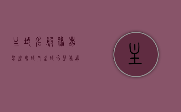 主域名服务器怎么填（域内主域名服务器），如何填写主域名服务器（域内指南） 第1张