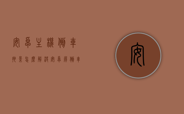 安卓主机倒车拖影怎么解决（安卓屏倒车影像怎么调整），安卓主机倒车影像调整与解决拖影问题攻略，安卓主机倒车影像调整攻略，解决拖影问题与调整倒车影像设置，安卓主机倒车影像调整与优化，解决拖影问题与调整设置攻略