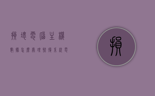 损坏电脑主机数据怎么处理恢复系统（电脑主机损坏一般是什么损坏），电脑主机损坏后的数据恢复与系统修复策略（硬件损坏类型解析），电脑主机损坏后的数据恢复与系统修复策略，硬件损坏类型解析及处理方法，电脑主机损坏后的数据恢复与系统修复策略，硬件损坏类型解析及处理全攻略