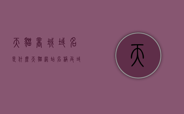 天猫商城域名是什么（天猫网站名称及域名），天猫商城域名解析，天猫网站名称及官方域名概述，天猫商城域名详解，网站名称、官方域名及域名解析概述