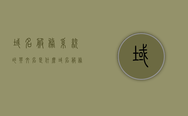 域名服务系统的英文名是什么（域名服务的简称），域名服务系统的英文名及其简称探索，关于域名服务系统的英文名及其简称的解析与探索