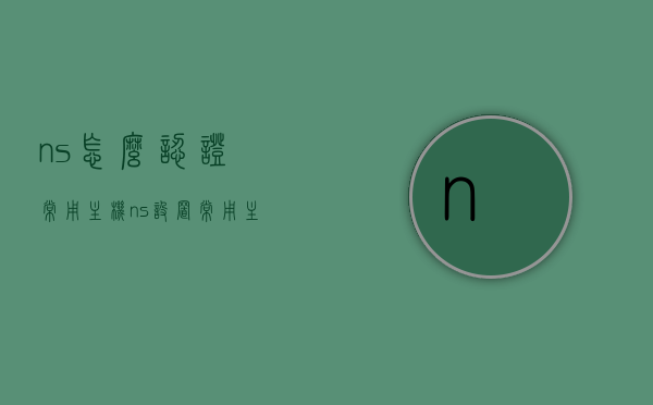 ns怎么认证常用主机（ns设置常用主机），NS如何设置和认证常用主机？