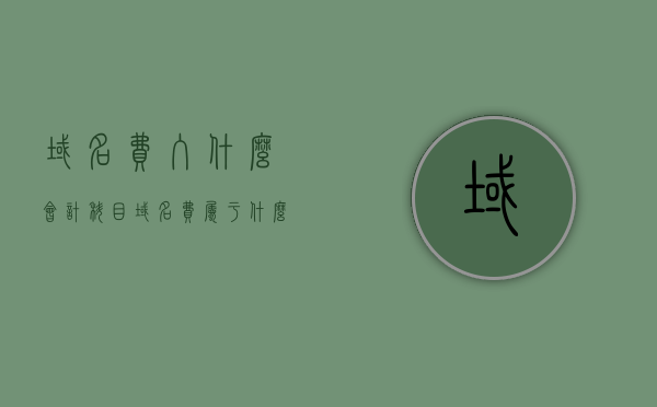 域名费入什么会计科目（域名费属于什么费用），域名费的会计科目归属及费用性质解析