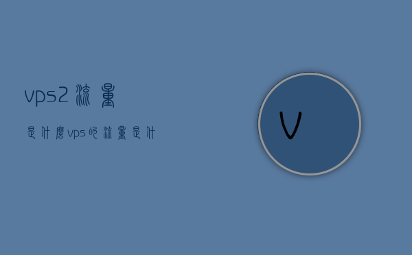 vps2流量是什么（vps的流量是什么意思），VPS流量解析，了解VPS2流量的含义与重要性