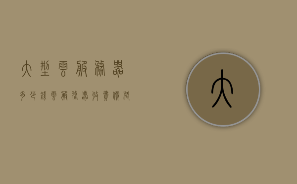 大型云服务器多少钱（云服务器收费价格），云服务器价格概览，大型云服务器收费标准解析，大型云服务器价格解析与收费标准概览，洞悉云服务器收费价格内幕，大型云服务器价格解析与收费标准概览，洞悉收费价格内幕。
