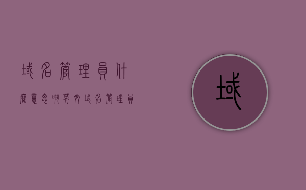 域名管理员什么意思啊英文（域名管理员什么意思啊英文翻译），域名管理员的职责与角色，英文解析及含义探讨