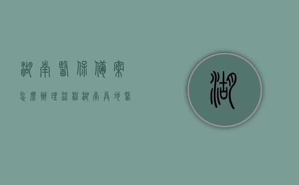 湖南医保备案怎么办理流程（湖南异地医疗备案），湖南医保备案流程详解，异地医疗备案办理指南，湖南医保备案流程详解及异地医疗备案办理指南
