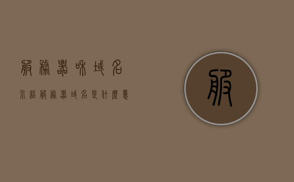 服务器和域名介绍(服务器域名是什么意思举例说明),服务器与域名解析,概念介绍及实例分析,服务器与域名解析详解,概念介绍、实例分析及其含义解释 第1张 服务器和域名介绍(服务器域名是什么意思举例说明),服务器与域名解析,概念介绍及实例分析,服务器与域名解析详解,概念介绍、实例分析及其含义解释 第1张