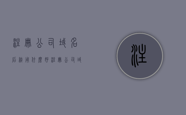注册公司域名后缀用什么好（注册公司域名后缀用什么好用），注册公司域名后缀选择指南，哪个后缀更适合你的公司？