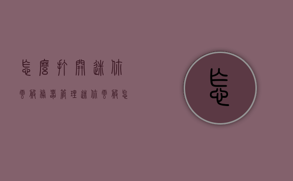 怎么打开迷你云服务器管理（迷你云服怎么进入），迷你云服务器管理入门，如何打开并进入管理界面？ 第1张
