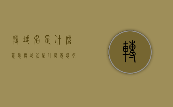 转域名是什么意思（转域名是什么意思呀），转域名的含义解析，什么是转域名？，转域名的含义解析及定义，什么是转域名？