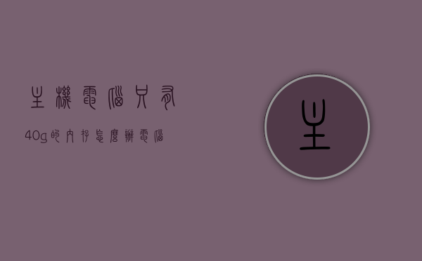 主机电脑只有40g的内存怎么办（电脑主机内存4g大不大），关于主机电脑内存管理的探讨，如何应对仅存的4GB内存？，如何应对仅存的4GB内存？关于主机电脑内存管理的探讨与策略建议。