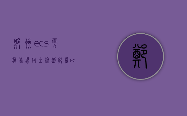 郑州ecs云服务器安全检测（郑州ecs云服务器安全检测公司），郑州ECS云服务器安全检测与公司概述