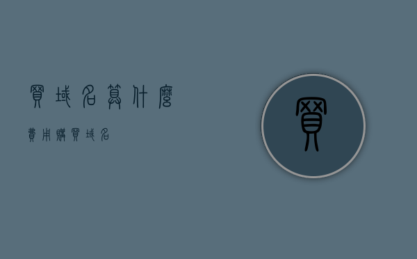 买域名算什么费用（购买 域名），买域名的费用解析，域名的购买成本是什么？