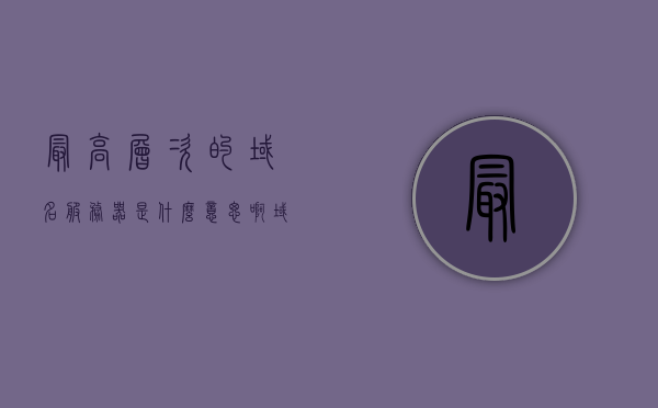 最高层次的域名服务器是什么意思啊（域名的最高层域），关于最高层次的域名服务器，解析域名的最高层域含义解析