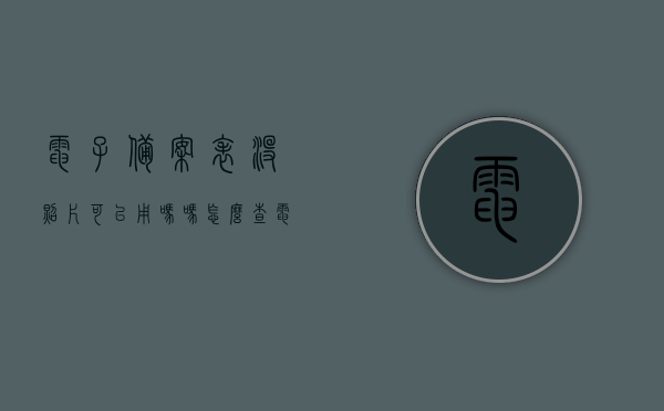 电子备案表没照片可以用吗吗怎么查（电子备案表没照片可以用吗吗怎么查看），电子备案表无照片是否可用及查询方法