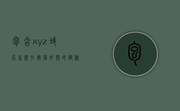 包含xyz域名怎么在微信打开的词条，关于XYZ域名在微信中的打开方式，XYZ域名在微信中的打开方式详解，轻松解决域名打开难题，XYZ域名在微信中的打开方式详解，轻松解决域名打开难题，一步步教你如何在微信中打开xyz域名词条，XYZ域名微信打开详解，解决域名打开难题，一步步教你操作！