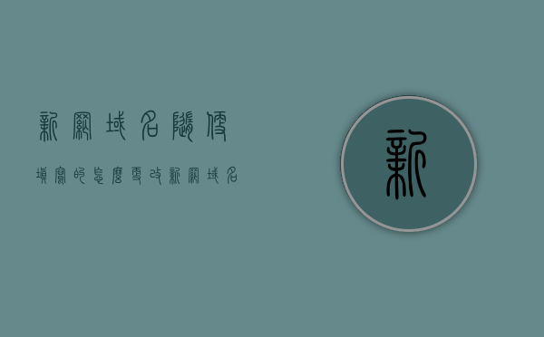 新网域名随便填写的怎么更改（新网域名随便填写的怎么更改呢），如何更改新网域名填写错误（域名更改指南），新网域名填写错误更正指南，如何更改随意填写的域名信息