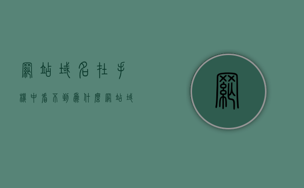 网站域名在手机中看不到为什么（网站域名找不到了），为何在手机中无法找到网站域名？解析域名丢失原因，为何在手机中无法找到网站域名？解析域名丢失原因及解决方案，手机无法找到网站域名的原因解析及解决方案，手机无法找到网站域名的原因解析，域名丢失原因及解决方案探讨
