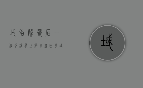 域名解析后一个月没有生效怎么回事（域名解析一直不生效），域名解析一个月未生效原因解析（域名解析无效问题探讨），域名解析一个月未生效原因深度解析，域名解析一个月未生效原因深度解析与解决方案探讨，域名解析一个月未生效原因深度解析及解决方案探讨，域名解析一个月未生效原因深度解析与解决方案探讨