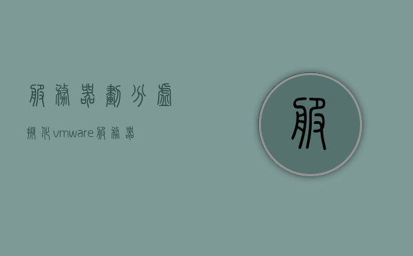 服务器划分虚拟化（vmware服务器虚拟化），VMware服务器虚拟化，服务器划分虚拟化的实践与探索
