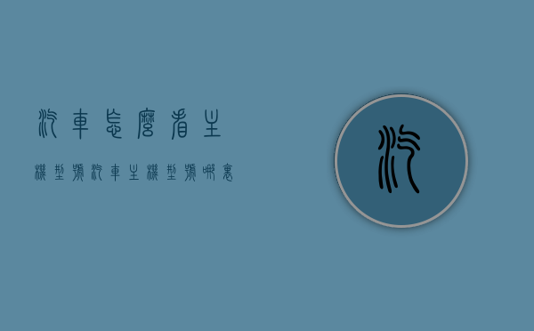 汽车怎么看主机型号（汽车主机型号哪里看），如何查看汽车主机型号？全面指南在这！