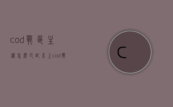 cod战区主机怎么匹配不上（cod战区连不上），COD战区主机匹配问题解析，无法成功匹配的原因与解决方案，COD战区主机匹配问题解析，连不上主机的原因及解决方案，COD战区主机匹配问题详解，无法匹配的原因与解决方案探讨，COD战区主机匹配难题解析，无法匹配原因及解决方案探讨